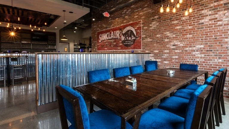 Epicurean Garage restaurant interior.